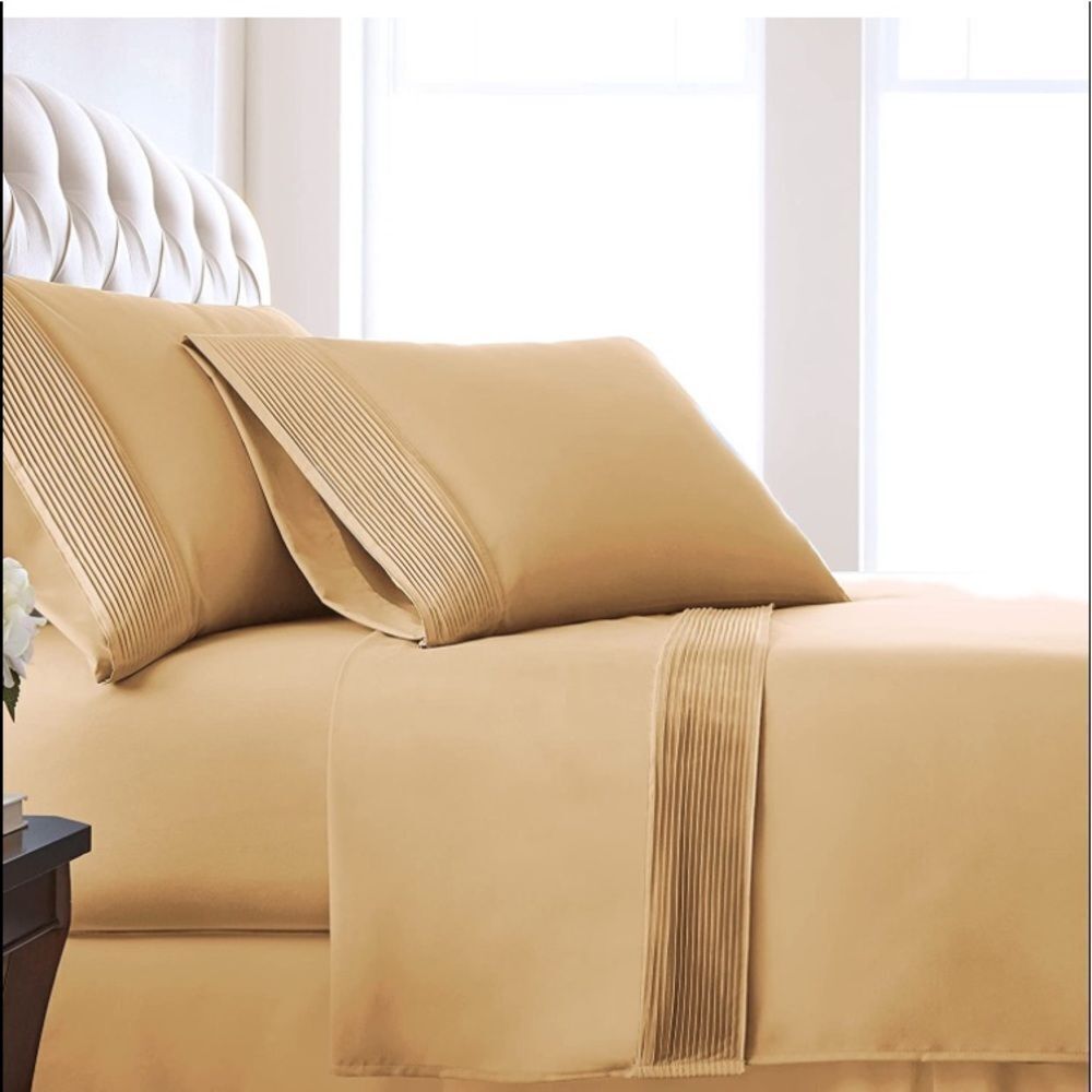 SouthShore 5 Pieces 21-InchExtra Deep Pocket Sheet Set, Shrinkage FreeSplit-King